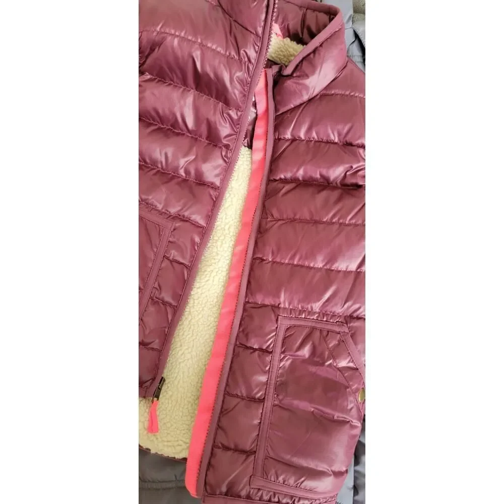 Girl's J.Crew Crewcuts purple pink fleece vest, size 12.
